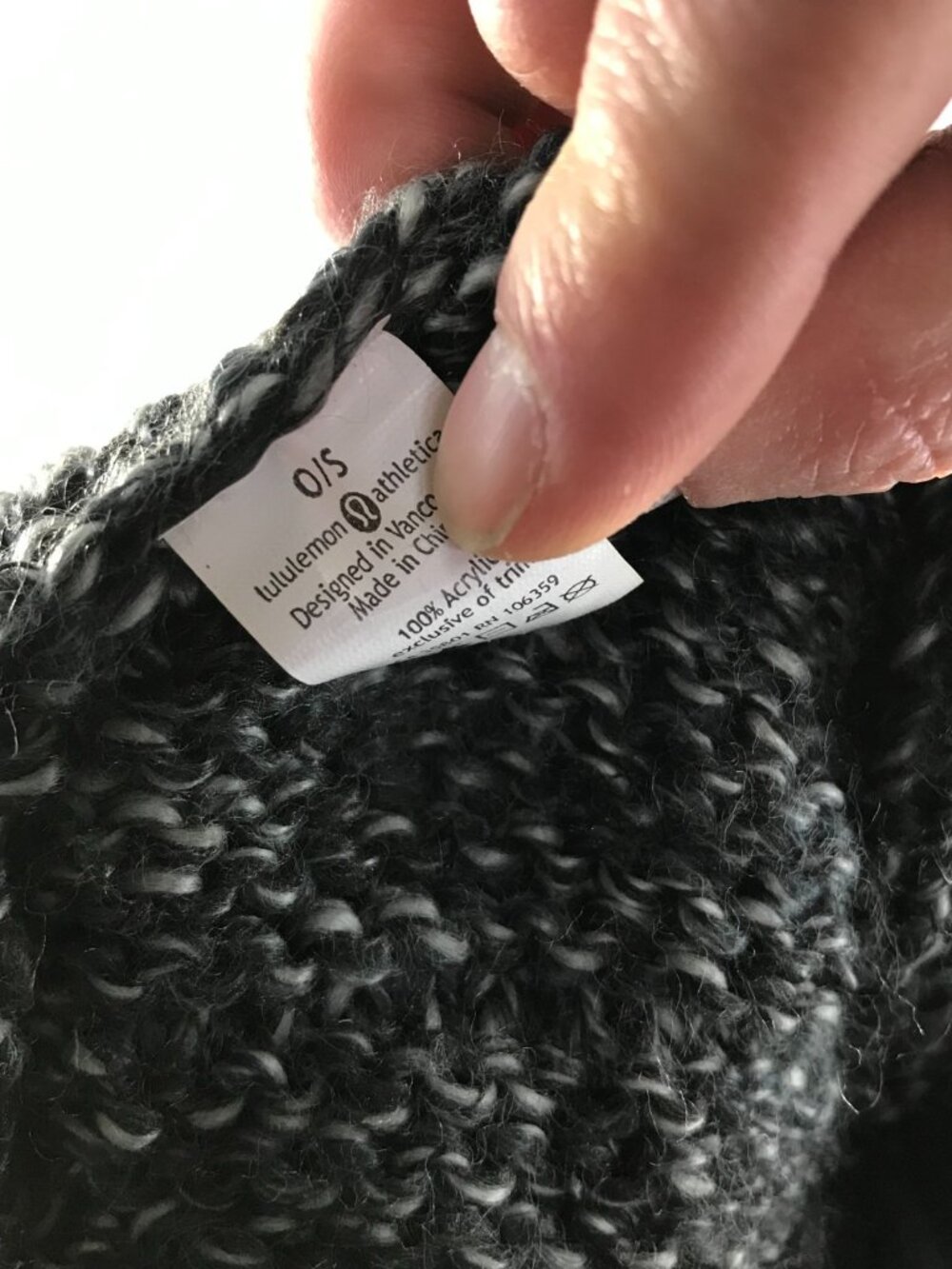 Y2K Lululemon Knit Beanie Hat With Bill Brimmed Visor Beanie Gray One Size - Picture 6 of 6